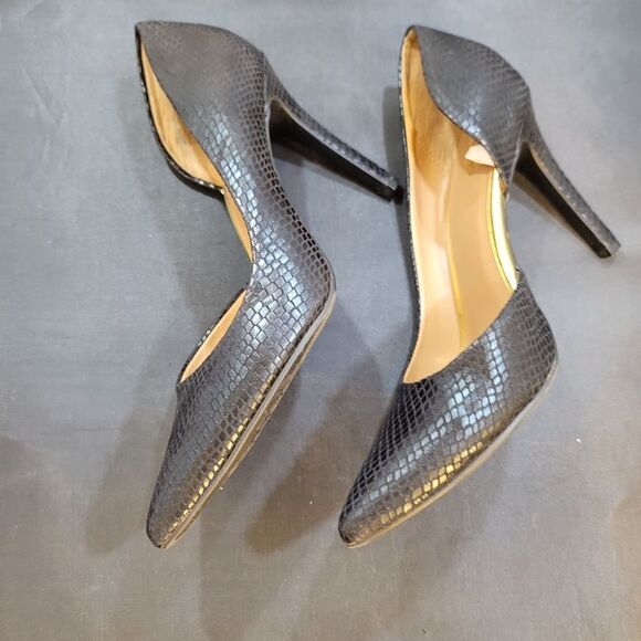 MOSSIMO FAUX SNAKESKIN POINTED TOE D'ORSAY SLIP-ON PUMP - Picture 11 of 15